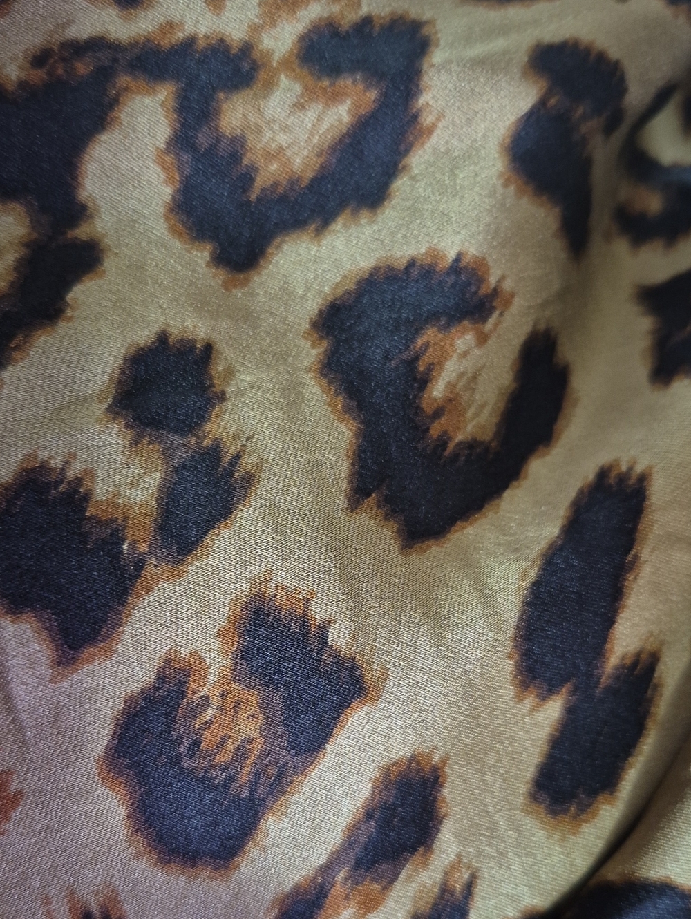 100% Silk Banana Republic XL plus Leopard L'AGENCE Long Sleeve MAXI SHIRT DRESS - Picture 4 of 4